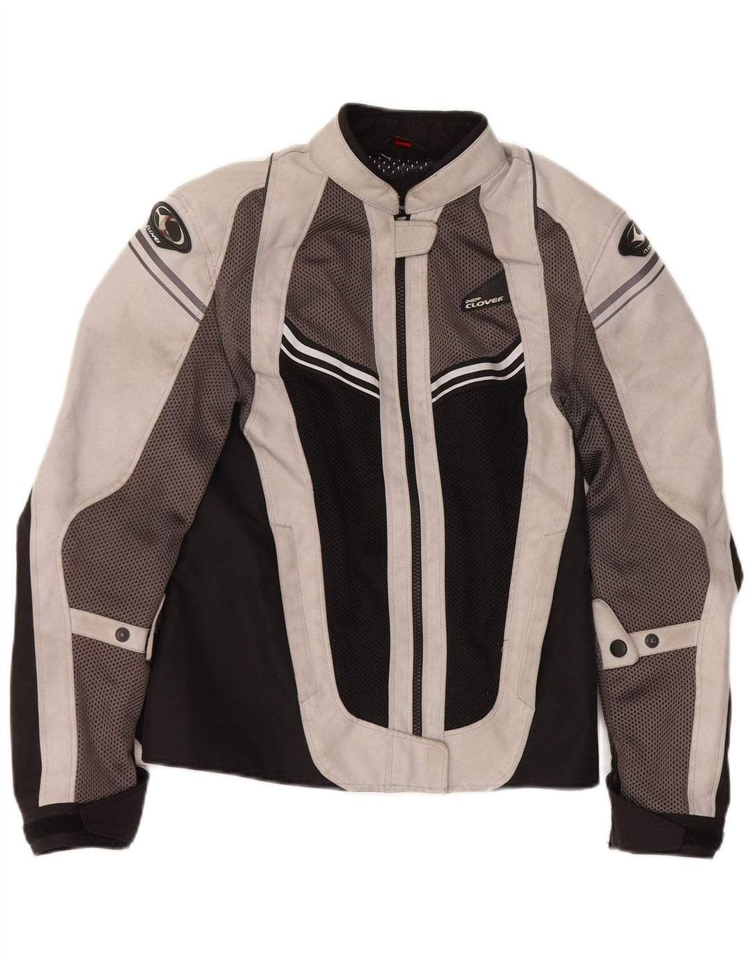 Clover Womens Graphic Racer Jacket UK 6 XS Multicoloured Colourblock