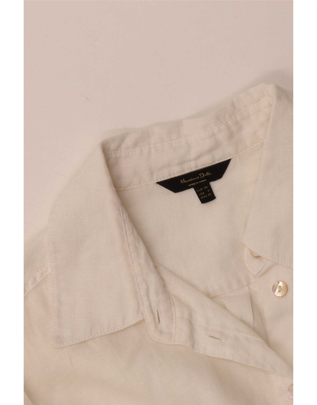 Massimo Dutti Womens Shirt EU 36 XS White