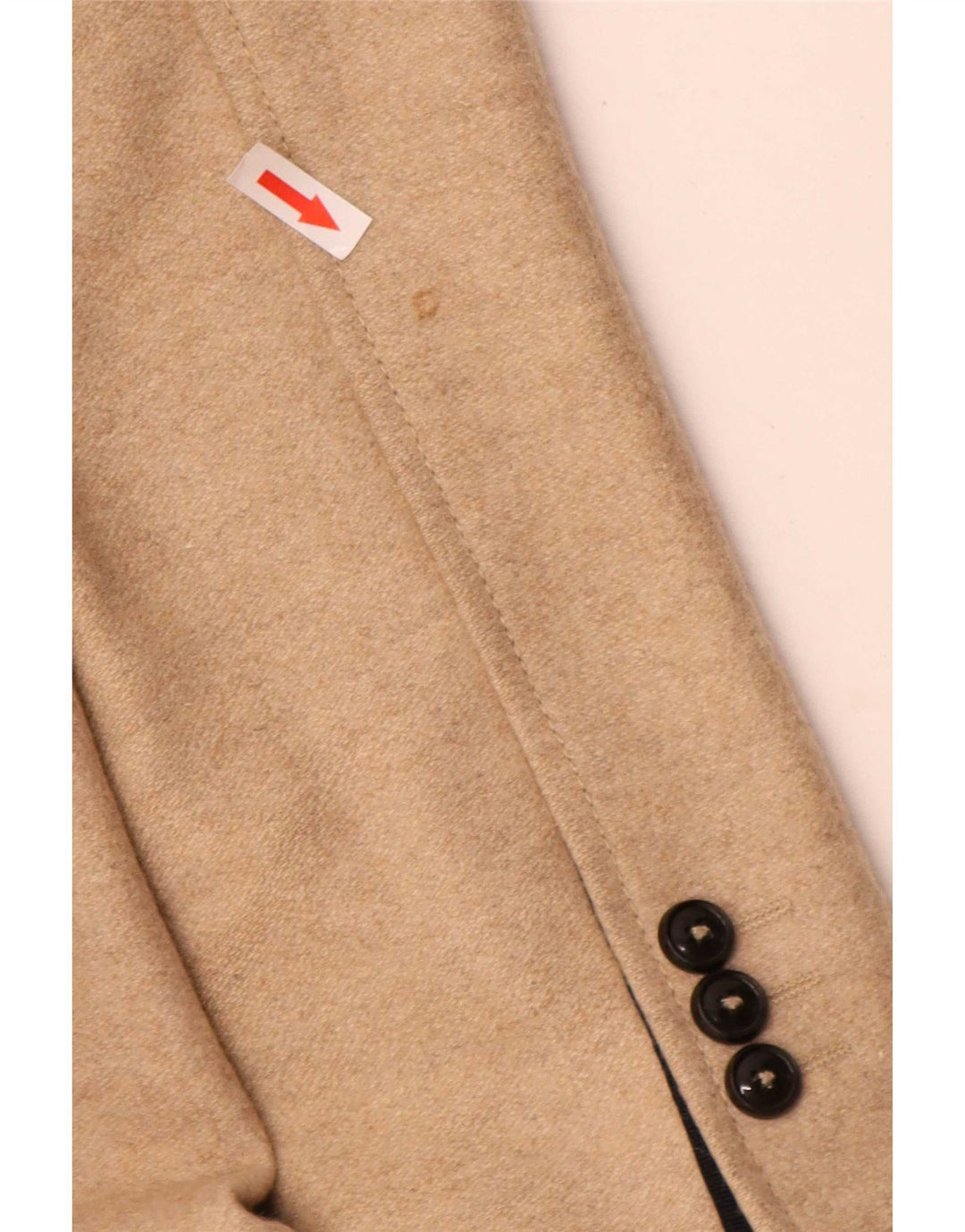 Zara Mens Overcoat UK 38 Medium Beige Wool