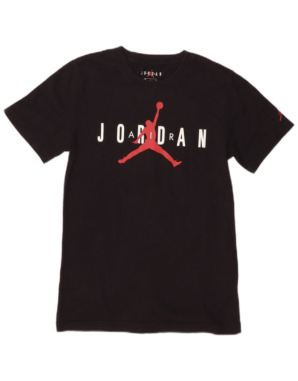 Jordan Boys Regular Fit Graphic T-Shirt Top 12-13 Years Large Black Cotton