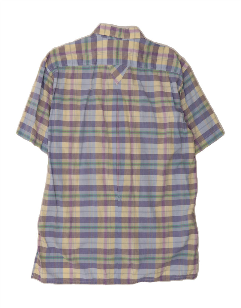 CACHAREL Mens Short Sleeve Shirt Size 15 40 Medium Multicoloured Check Vintage Cacharel and Second-Hand Cacharel from Messina Hembry 