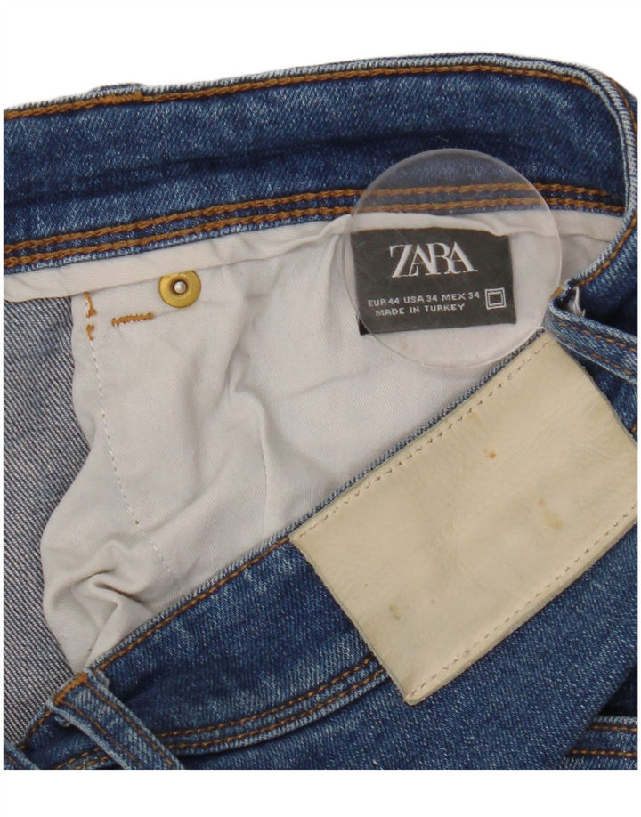 Zara Mens Slim Jeans EU 44 Large W34 L30 Blue