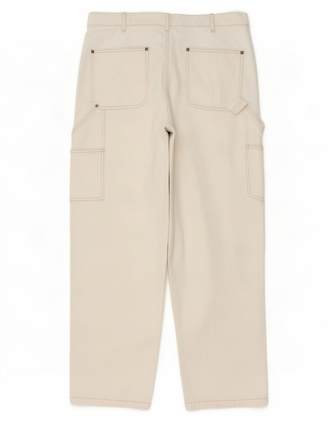 Zara Mens Cargo Straight Jeans EU 42 Large W32 L30 Beige