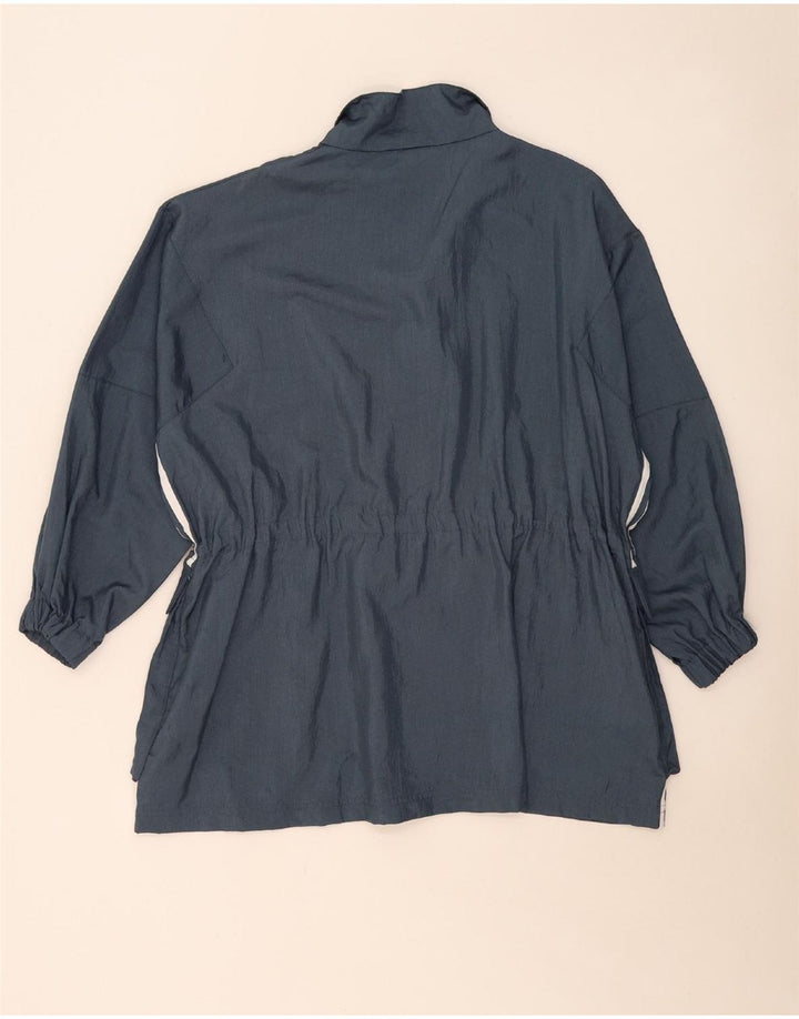 Adidas Womens Oversized Utility Jacket UK 8 Small Blue Polyamide