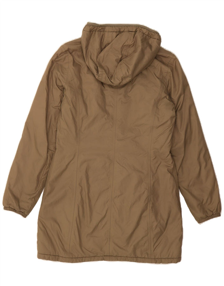 K-WAY Boys Hooded Padded Coat 6-7 Years Brown Polyamide Vintage K-Way and Second-Hand K-Way from Messina Hembry 