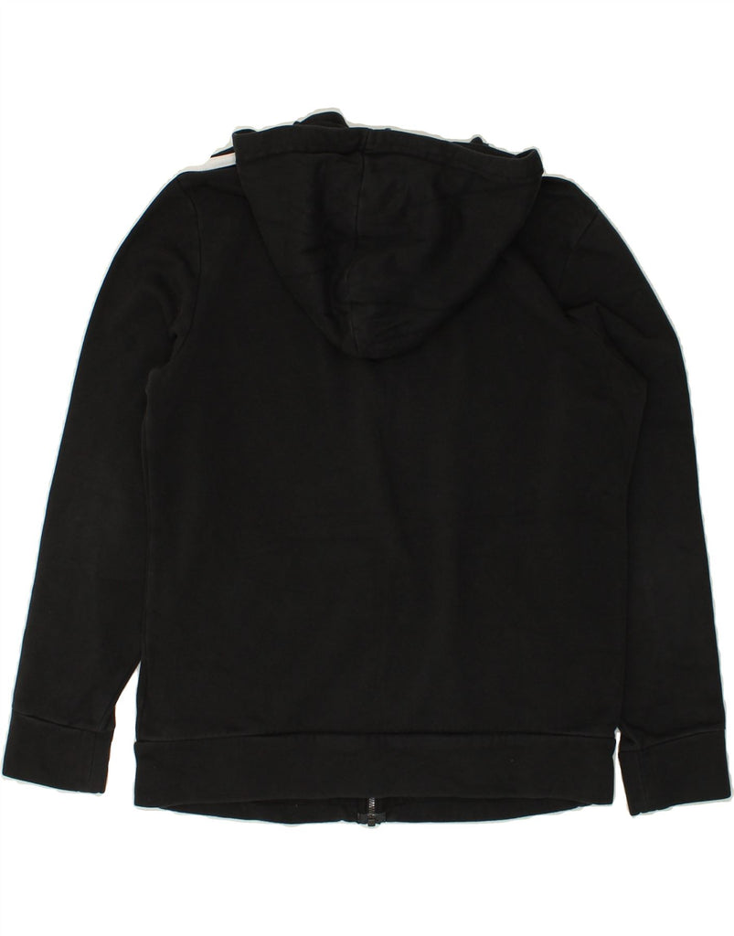 ADIDAS Womens Zip Hoodie Sweater UK 16/18 Large  Black Cotton | Vintage Adidas | Thrift | Second-Hand Adidas | Used Clothing | Messina Hembry 