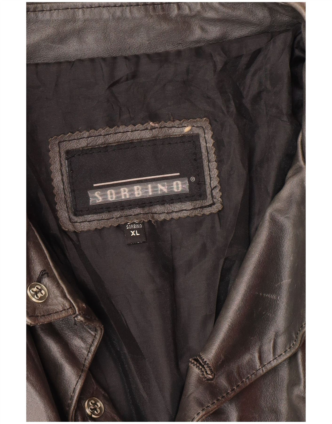 SORBINO Mens Leather Jacket UK 42 XL Grey