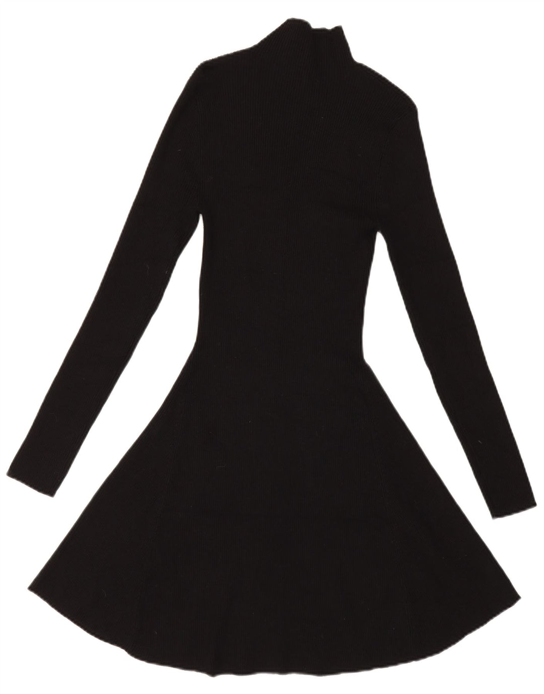 Zara Womens Jumper Dress UK 14 Medium Black Viscose
