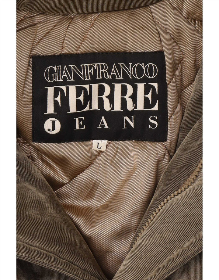 Gianfranco Ferre Mens Hooded Parka Jacket UK 40 Large Grey
