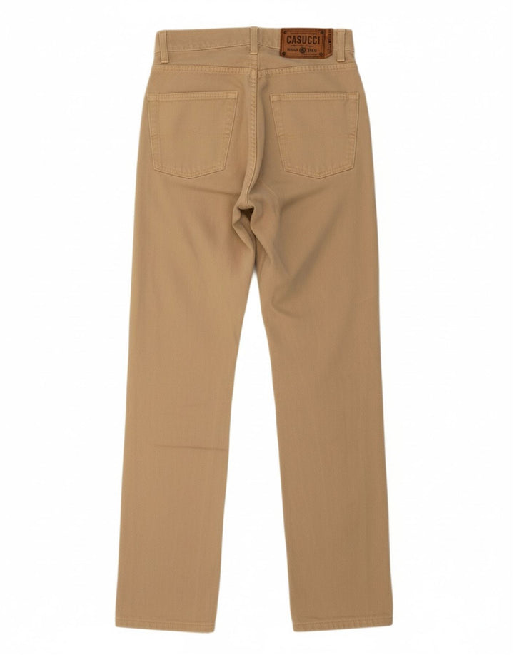 CASUCCI Mens Straight Jeans W28 L34 Beige Cotton