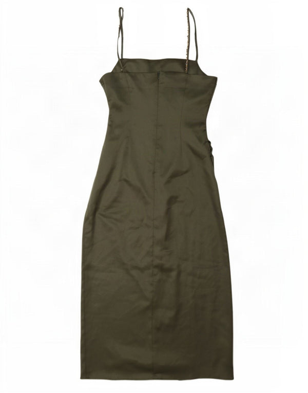 Zara Womens Sleeveless Maxi Dress UK 10 Small Green Polyester