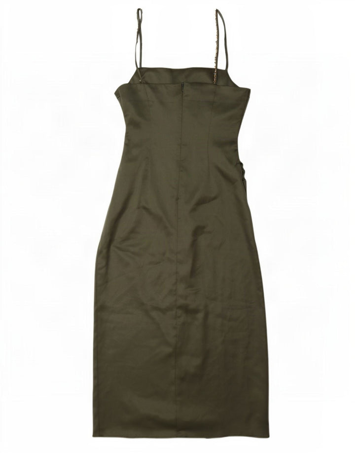 Zara Womens Sleeveless Maxi Dress UK 10 Small Green Polyester