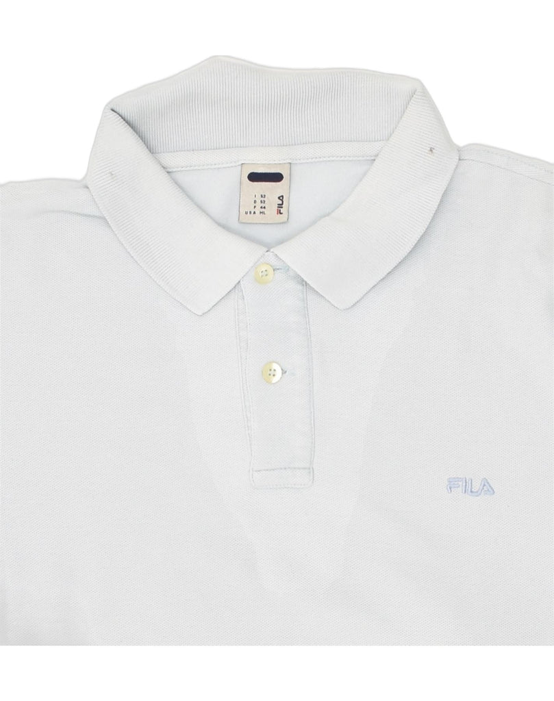 FILA Mens Polo Shirt IT 52 Large Blue Cotton | Vintage Fila | Thrift | Second-Hand Fila | Used Clothing | Messina Hembry 