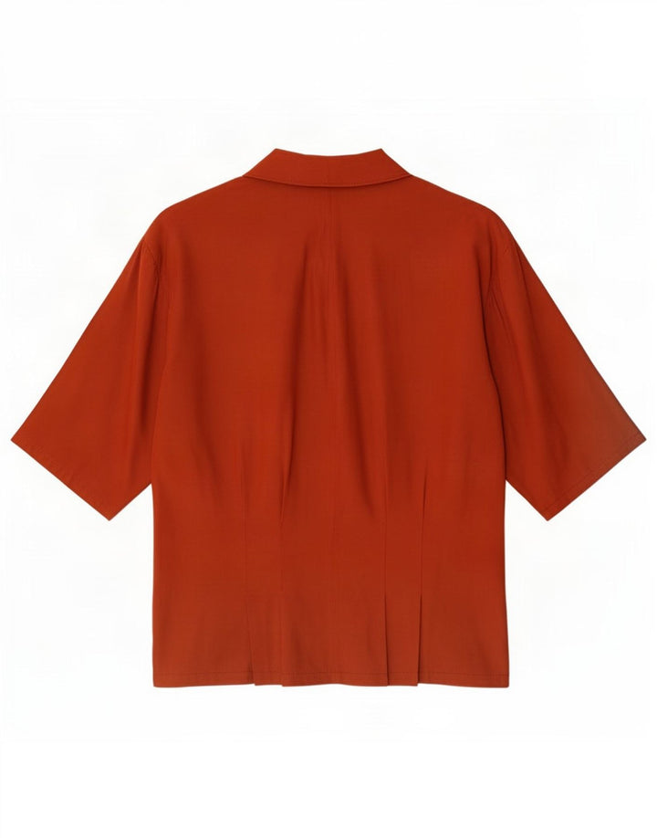 Vintage Womens Blouse Top UK 14 Medium Red