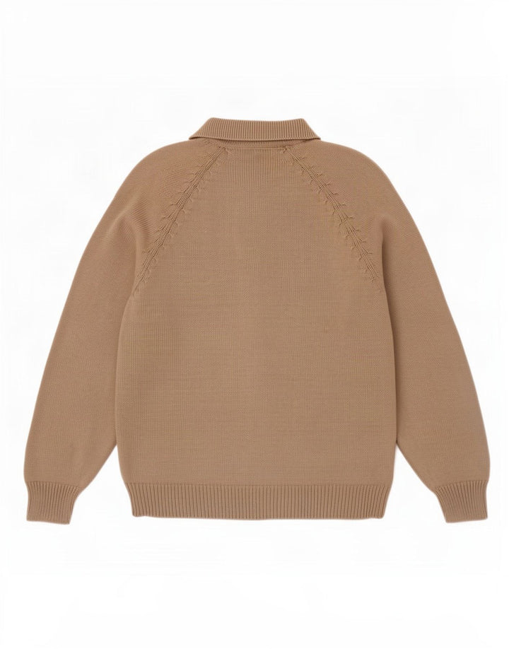 Trussardi Mens Polo Neck Jumper Sweater Medium Beige