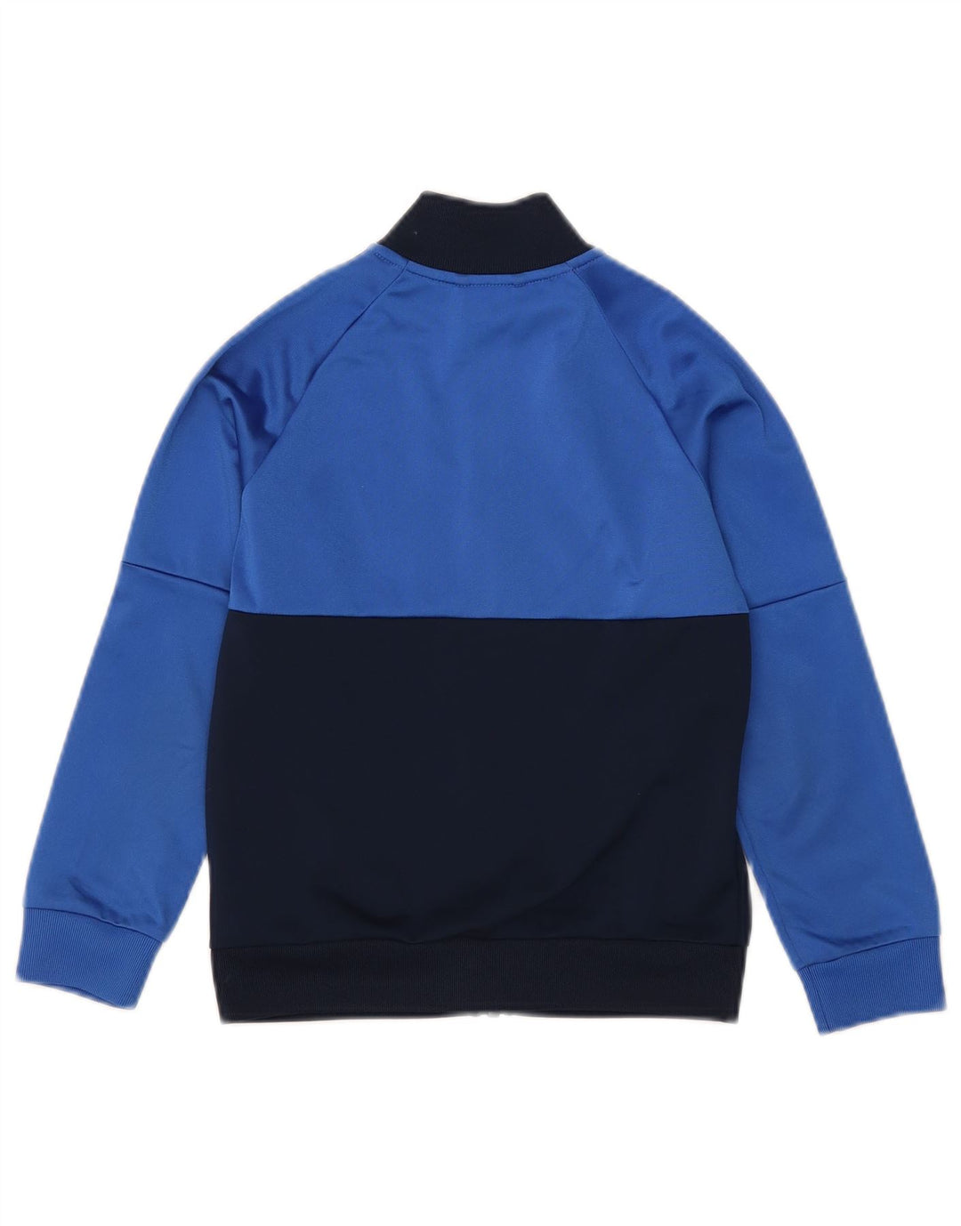 Adidas Boys Tracksuit Top Jacket 7-8 Years Blue Colourblock Polyester