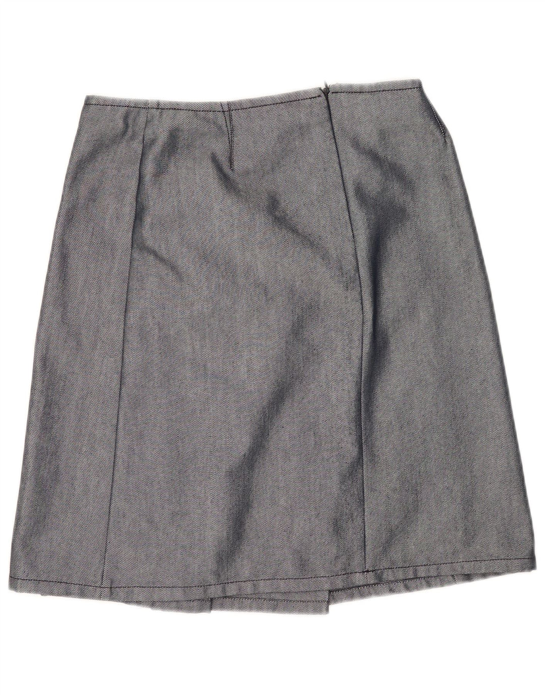 Max & Co. Womens Pleated Skirt UK 12 Medium W30 Navy Blue Cotton