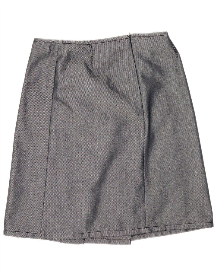 Max & Co. Womens Pleated Skirt UK 12 Medium W30 Navy Blue Cotton