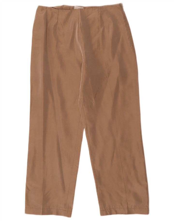 Trussardi Womens Straight Cropped Trousers IT 42 Medium W26 L24 Beige