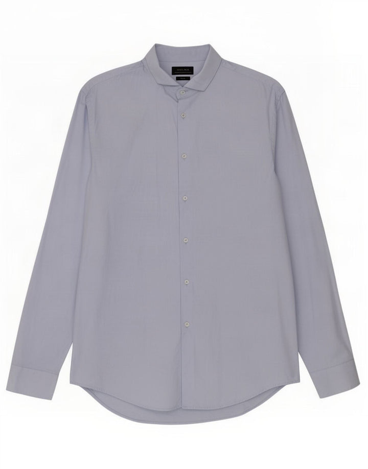 Zara Mens Slim Fit Shirt XL Blue