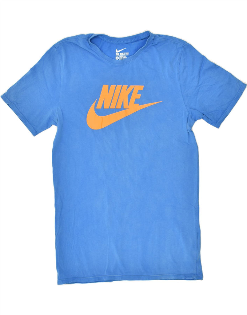 NIKE Mens Athletic Cut Graphic T-Shirt Top Medium Blue Cotton | Vintage Nike | Thrift | Second-Hand Nike | Used Clothing | Messina Hembry 