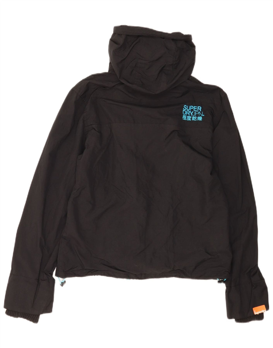 Superdry Womens Graphic Windbreaker Jacket UK 16 Large Black