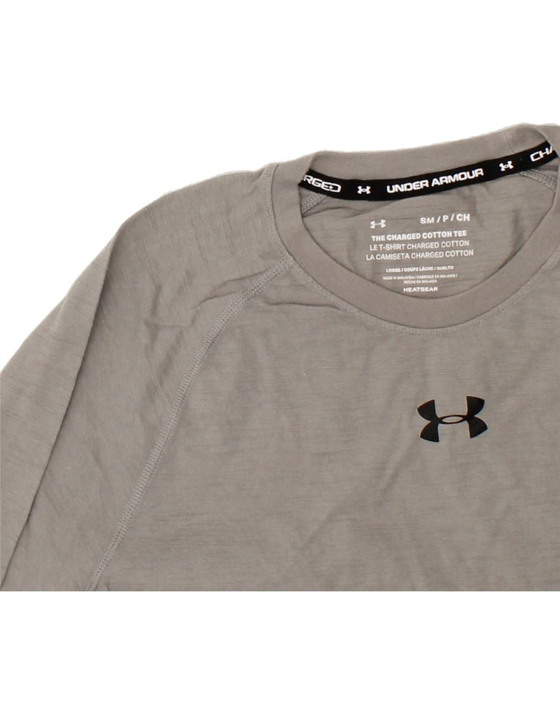 UNDER ARMOUR Mens Graphic T-Shirt Top Small Grey Cotton | Vintage Under Armour | Thrift | Second-Hand Under Armour | Used Clothing | Messina Hembry 