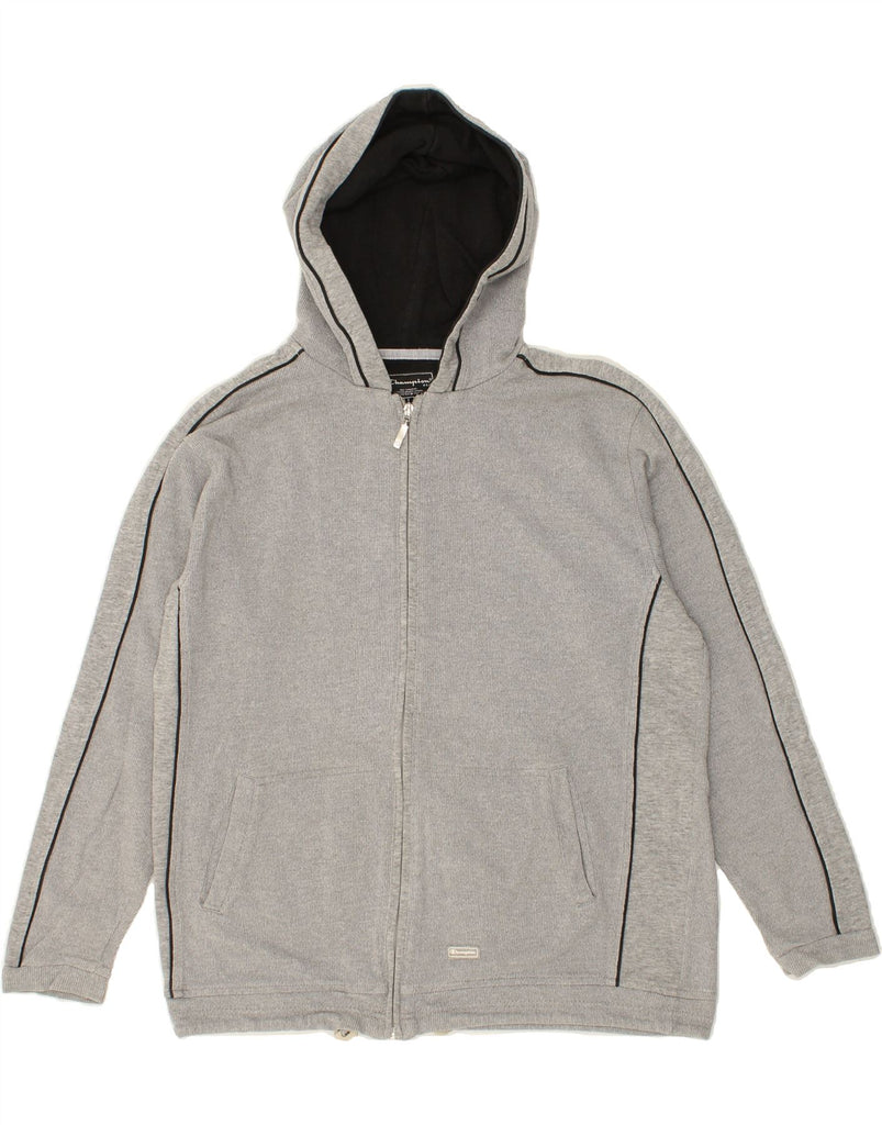 CHAMPION Mens Zip Hoodie Sweater Large Grey Cotton Vintage Champion and Second-Hand Champion from Messina Hembry 