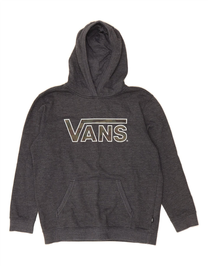 VANS Womens Graphic Hoodie Jumper UK 18 XL Grey Cotton Vintage Vans and Second-Hand Vans from Messina Hembry 