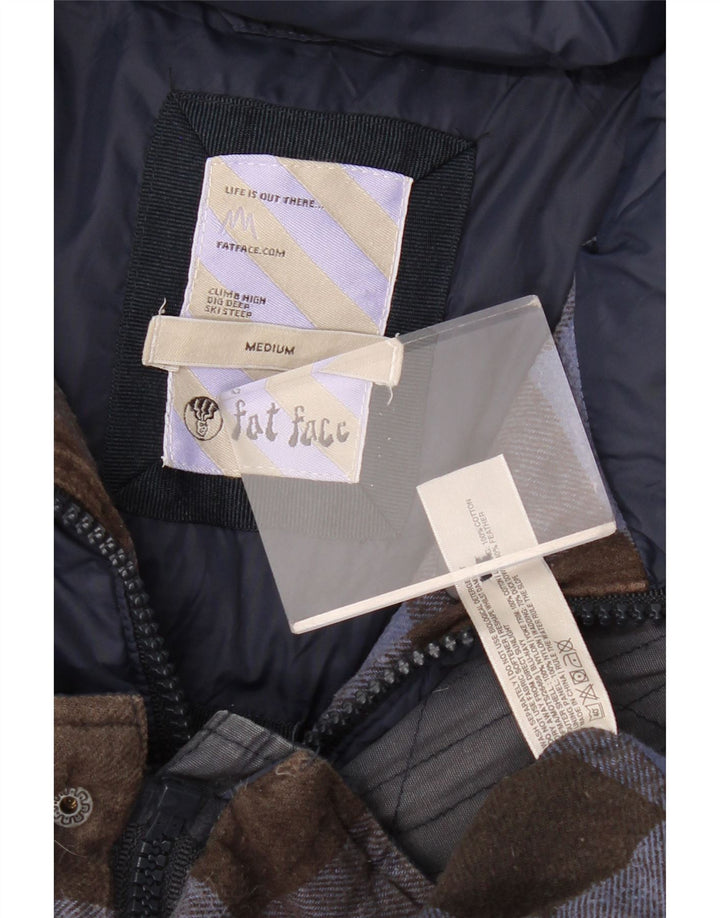 FAT FACE Mens Padded Gilet UK 38 Medium Navy Blue Colourblock Nylon