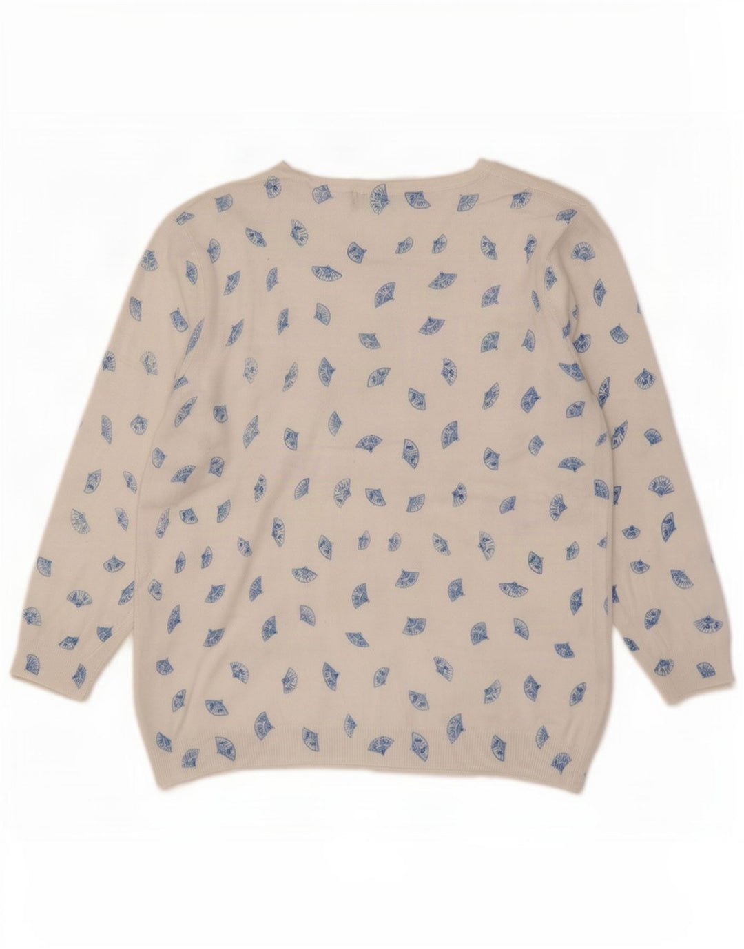 Marks & Spencer Womens Abstract Pattern Boat Neck Jumper Sweater UK 12 Medi