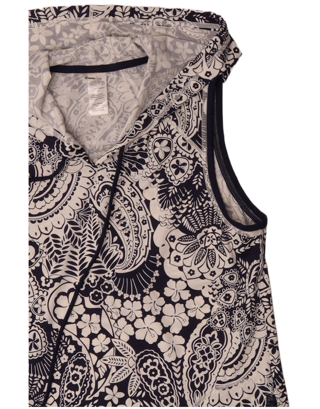 Tommy Bahama Womens Sleeveless Blouse Top UK 10 Small Navy Blue Nylon