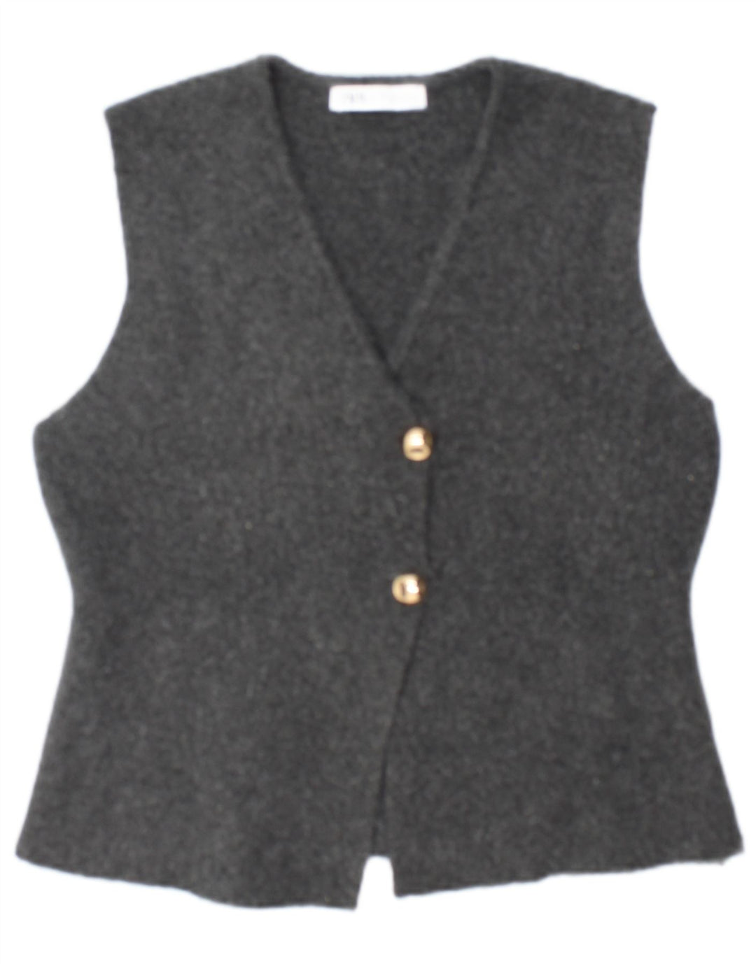 Zara Womens Waistcoat UK 14 Large Grey Polyester