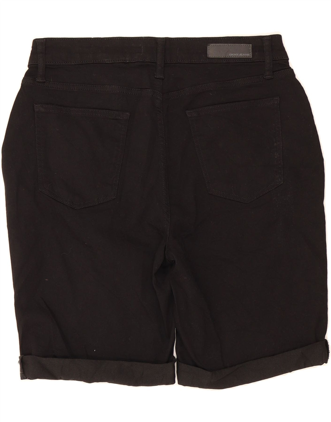 DKNY Womens Denim Shorts US 12 Large W32 Black Cotton Vintage Dkny and Second-Hand Dkny from Messina Hembry 