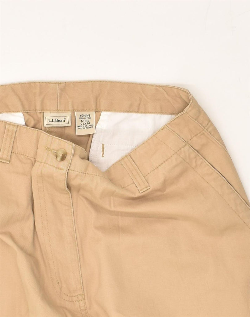 L.L.BEAN Womens Tapered Chino Trousers UK 12 Medium W30 L29  Beige Cotton | Vintage L.L.Bean | Thrift | Second-Hand L.L.Bean | Used Clothing | Messina Hembry 