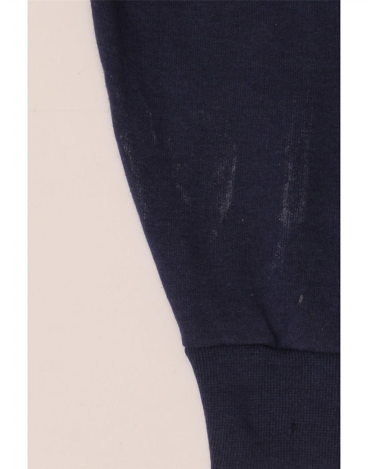 CHAMPION Womens Graphic Oversized Hoodie Jumper UK 14 Medium Navy Blue