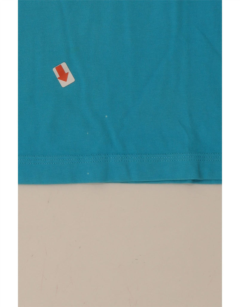 ADIDAS Womens T-Shirt Top UK 12 Medium Blue Cotton Vintage Adidas and Second-Hand Adidas from Messina Hembry 