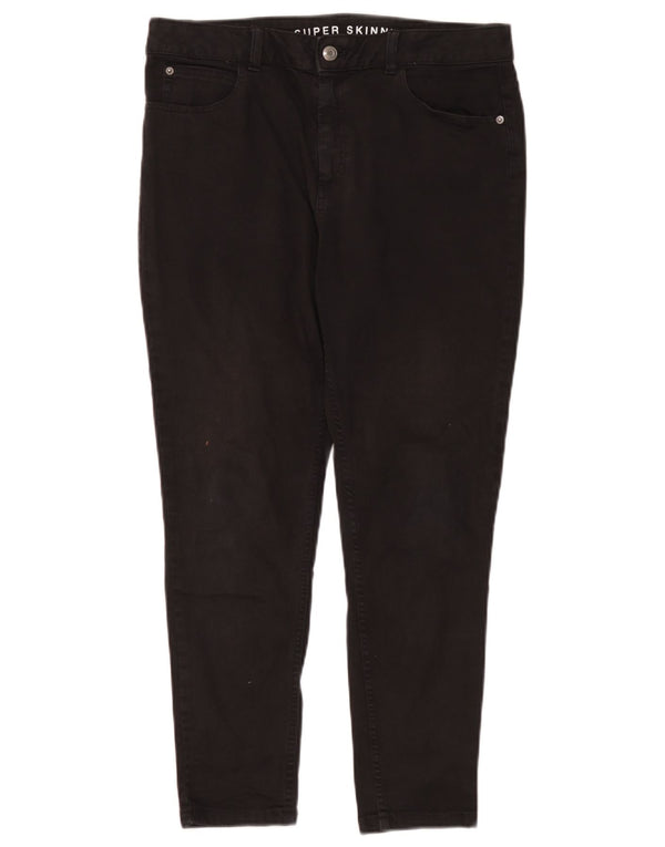 Marks & Spencer Womens Super Skinny Jeans UK 14 Large W32 L26 Black Cotton