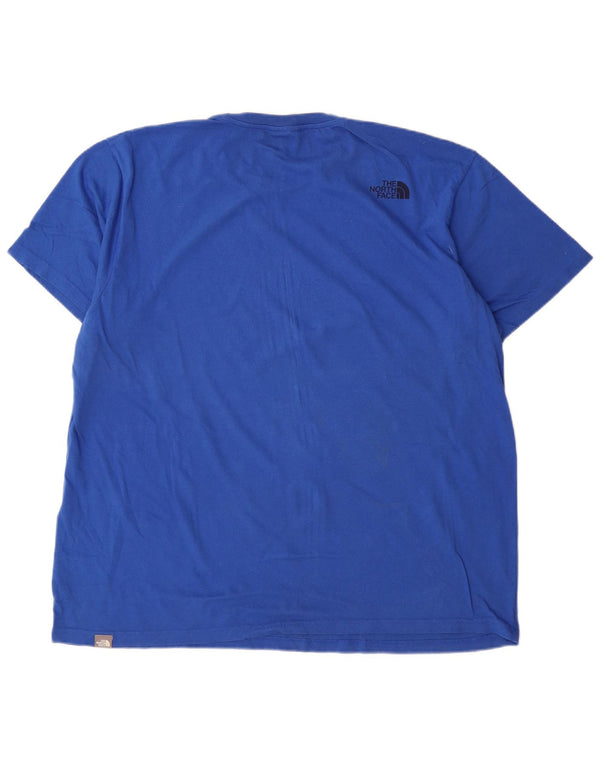 The North Face Mens Graphic T-Shirt Top 2XL Blue Cotton