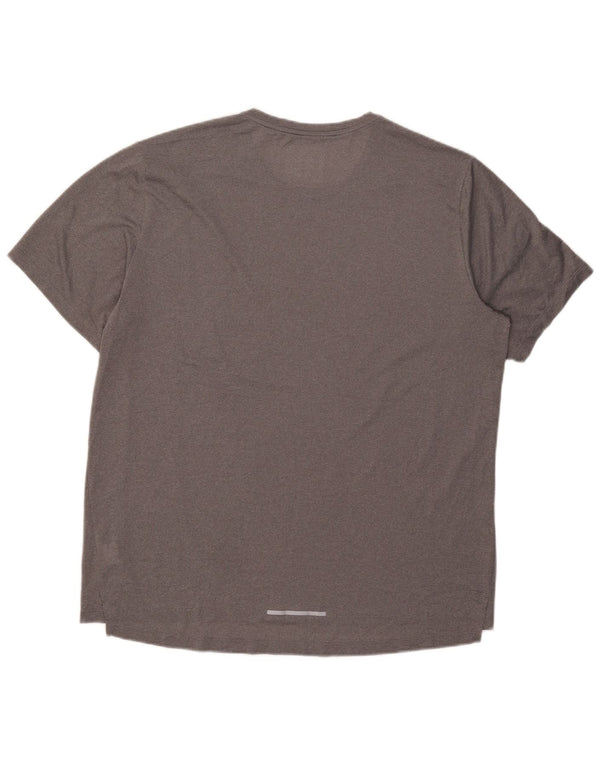 Nike Mens Dri Fit T-Shirt Top XL Grey Polyester