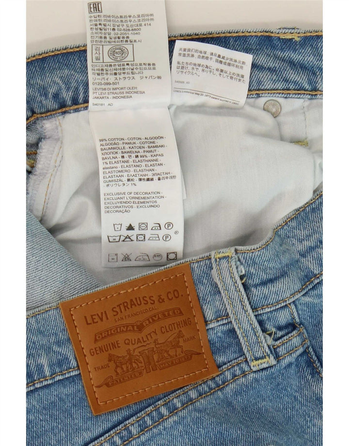 Levi's Womens Ribcage Denim Shorts W32 Large Blue Cotton