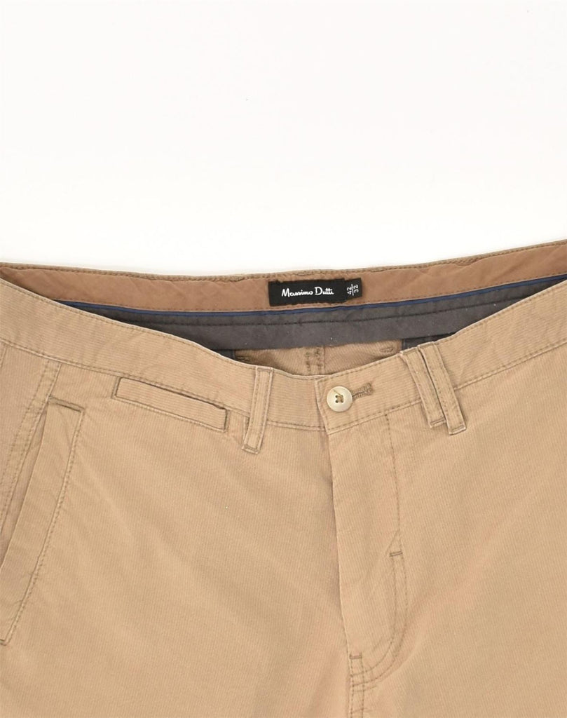 MASSIMO DUTTI Mens Straight Casual Trousers EU 42 Large W32 L30 Brown | Vintage Massimo Dutti | Thrift | Second-Hand Massimo Dutti | Used Clothing | Messina Hembry 