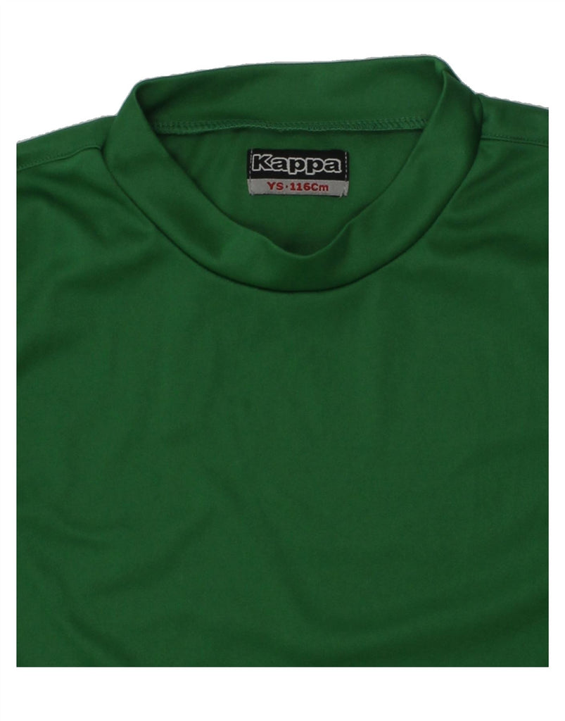 KAPPA Boys T-Shirt Top 5-6 Years Green Polyester | Vintage Kappa | Thrift | Second-Hand Kappa | Used Clothing | Messina Hembry 