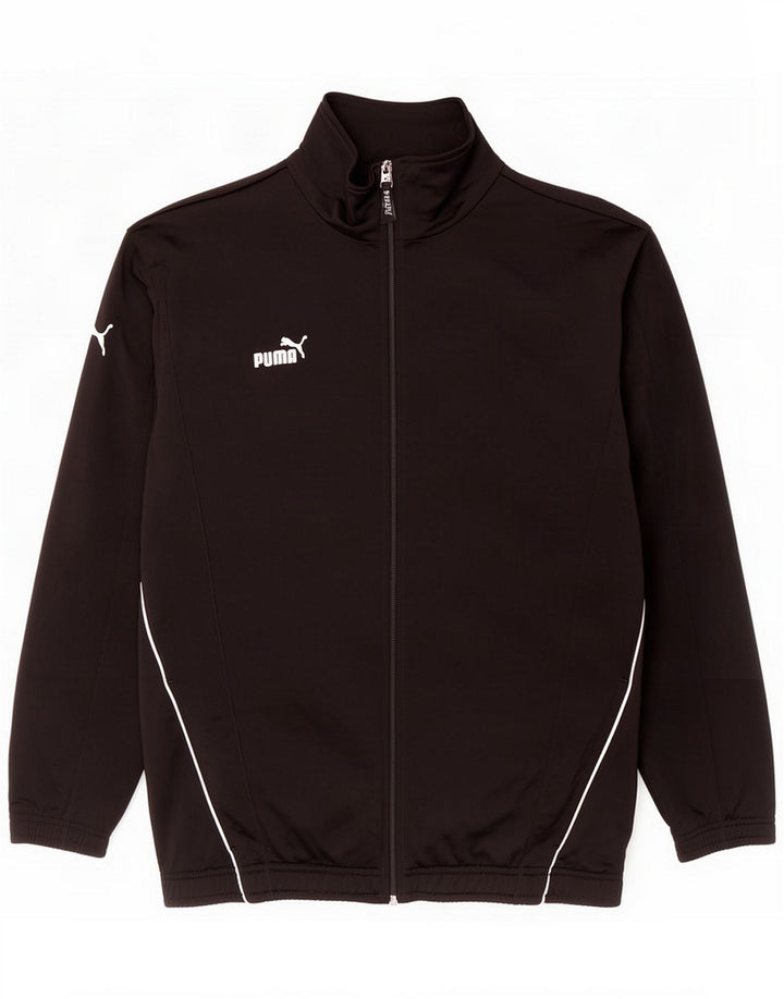 Puma Boys Tracksuit Top Jacket 15-16 Years Black Polyester