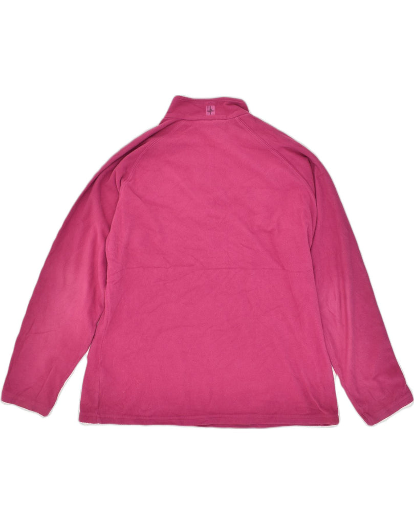 MOUNTAIN WAREHOUSE Womens Fleece Zip Neck Jumper Sweater UK 20 2XL Pink | Vintage Mountain Warehouse | Thrift | Second-Hand Mountain Warehouse | Used Clothing | Messina Hembry 