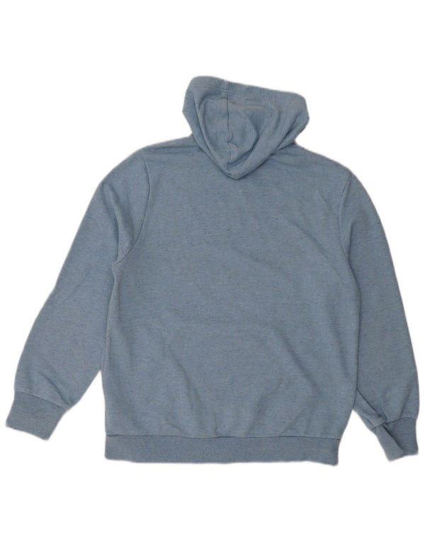 Adidas Boys Graphic Hoodie Jumper 14-15 Years Blue Flecked Polyester