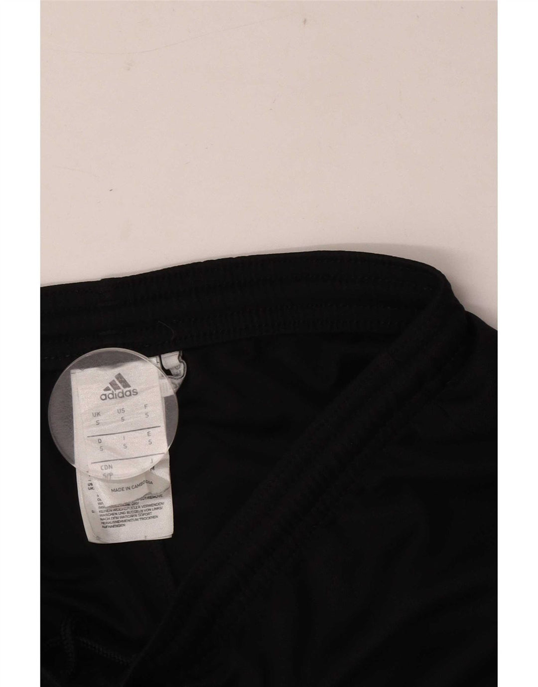 Adidas Mens Regular Sport Shorts Small Black Polyester