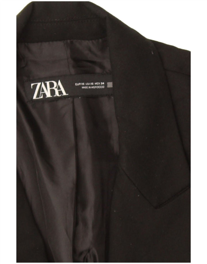 Zara Mens Double Breasted Blazer Jacket UK 34 XS Black