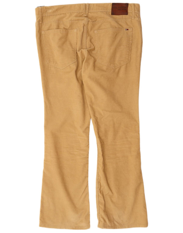 Tommy Hilfiger Mens Bootcut Corduroy Trousers W38 L30 Beige Cotton