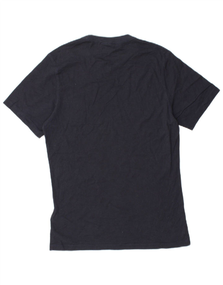 BARBOUR Mens Slim Fit T-Shirt Top Small Navy Blue Cotton